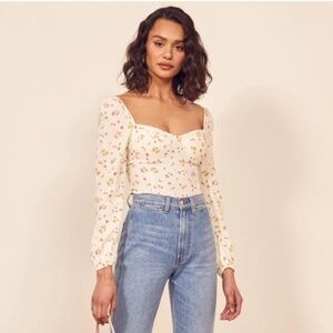 Reformation Reign Blouse Top Bellagio sz 8